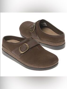 EUROstep Delorean Suede Slip On Mule Clog in Brown size 8.5